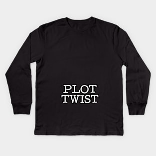 Pregnancy Plot Twist Hollywood Movie Script Style Kids Long Sleeve T-Shirt